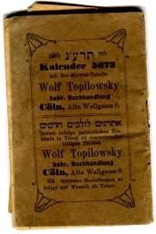 Taschenkalender, Rödelheim: Wolf Topilowsky 1912/13 (Nizi_Ka_51)
