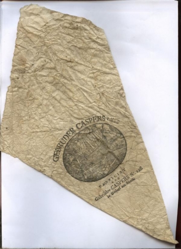 Tüte Gebrüder Casper, 1823, Hitdorf am Rhein (Nizi_Werb_1)